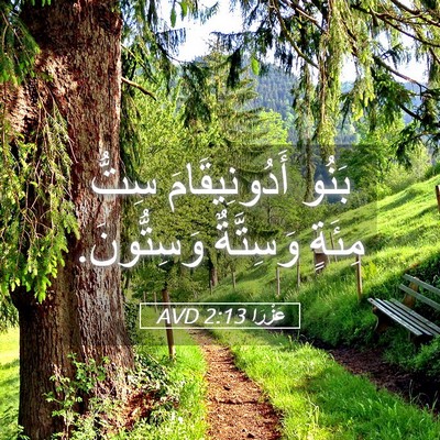 Picture 05 - عَزْرَا 2:13 AVD - بَنُو أَدُونِيقَامَ سِتُّ - Bible Verse Picture