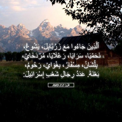 Picture 05 - عَزْرَا 2:2 AVD - ٱلَّذِينَ جَاءُوا مَعَ - Bible Verse Picture
