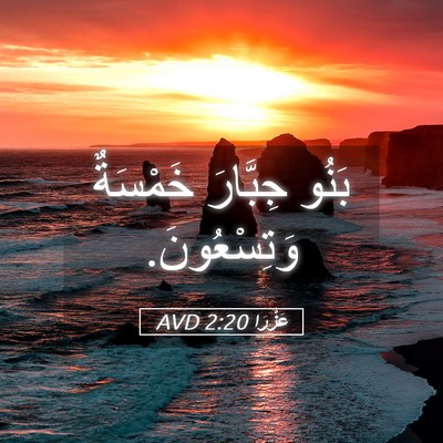 Picture 05 - عَزْرَا 2:20 AVD - بَنُو جِبَّارَ خَمْسَةٌ - Bible Verse Picture
