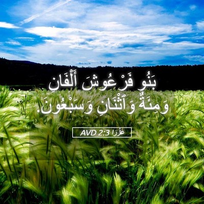 Picture 05 - عَزْرَا 2:3 AVD - بَنُو فَرْعُوشَ أَلْفَانِ - Bible Verse Picture