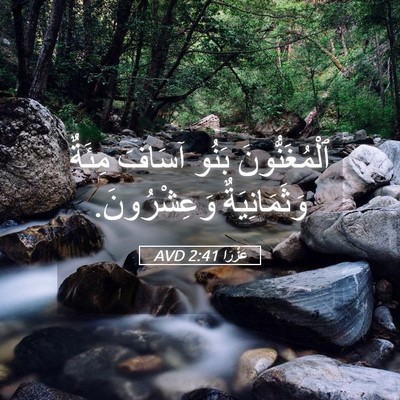 Picture 05 - عَزْرَا 2:41 AVD - ٱلْمُغَنُّونَ بَنُو - Bible Verse Picture