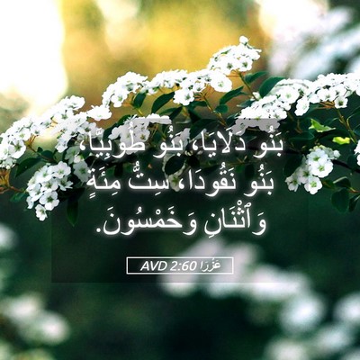 Picture 05 - عَزْرَا 2:60 AVD - بَنُو دَلَايَا، بَنُو - Bible Verse Picture