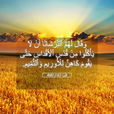 Picture 05 - عَزْرَا 2:63 AVD - وَقَالَ لَهُمُ - Bible Verse Picture