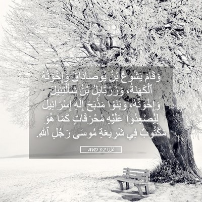 Picture 05 - عَزْرَا 3:2 AVD - وَقَامَ يَشُوعُ بْنُ - Bible Verse Picture