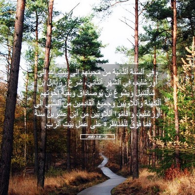 Picture 05 - عَزْرَا 3:8 AVD - وَفِي ٱلسَّنَةِ - Bible Verse Picture