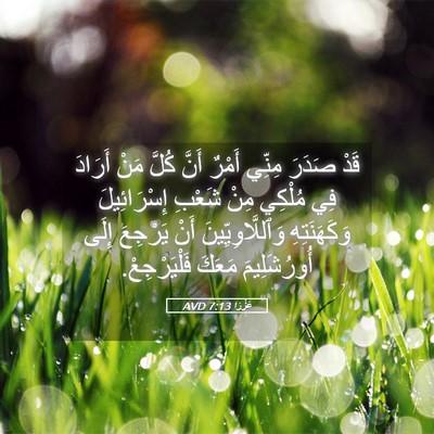 Picture 05 - عَزْرَا 7:13 AVD - قَدْ صَدَرَ مِنِّي أَمْرٌ - Bible Verse Picture
