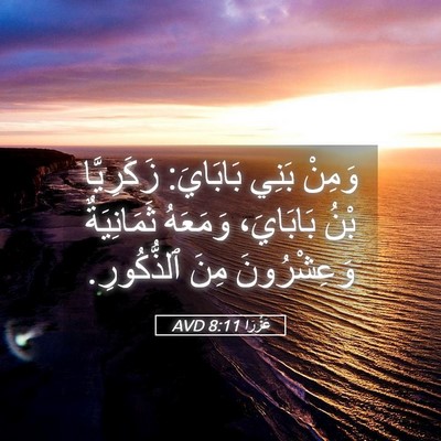 Picture 05 - عَزْرَا 8:11 AVD - وَمِنْ بَنِي بَابَايَ: - Bible Verse Picture