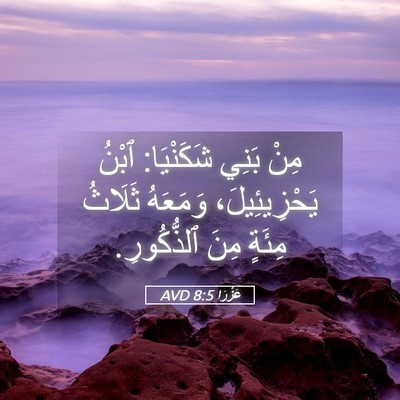 Picture 05 - عَزْرَا 8:5 AVD - مِنْ بَنِي شَكَنْيَا: - Bible Verse Picture