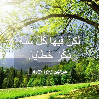 Picture 05 - عِبرانِيّين 10:3 AVD - لَكِنْ فِيهَا كُلَّ سَنَةٍ - Bible Verse Picture