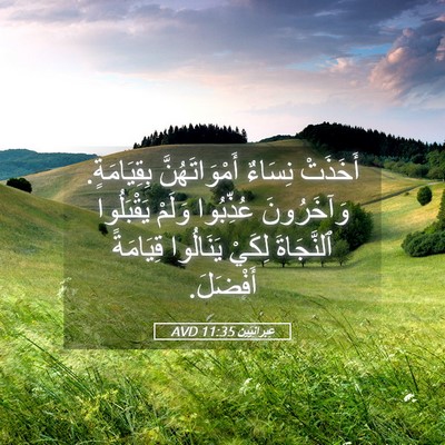Picture 05 - عِبرانِيّين 11:35 AVD - أَخَذَتْ نِسَاءٌ - Bible Verse Picture