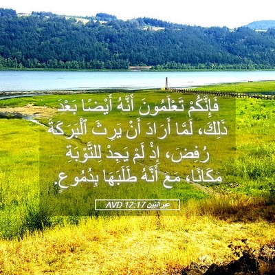Picture 05 - عِبرانِيّين 12:17 AVD - فَإِنَّكُمْ تَعْلَمُونَ - Bible Verse Picture