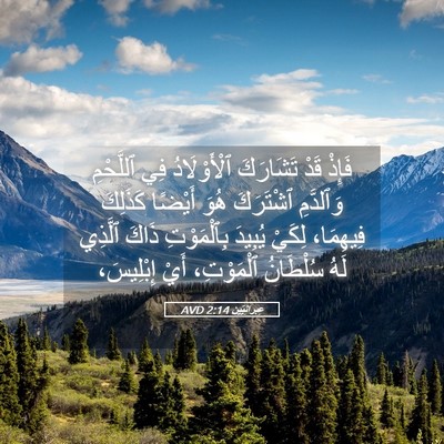 Picture 05 - عِبرانِيّين 2:14 AVD - فَإِذْ قَدْ تَشَارَكَ - Bible Verse Picture