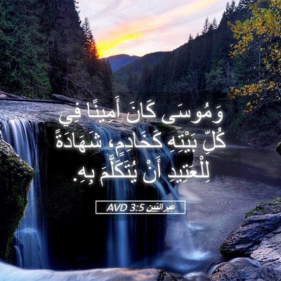 Picture 05 - عِبرانِيّين 3:5 AVD - وَمُوسَى كَانَ أَمِينًا - Bible Verse Picture