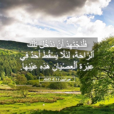 Picture 05 - عِبرانِيّين 4:11 AVD - فَلْنَجْتَهِدْ أَنْ - Bible Verse Picture