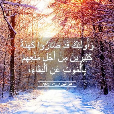 Picture 05 - عِبرانِيّين 7:23 AVD - وَأُولَئِكَ قَدْ صَارُوا - Bible Verse Picture