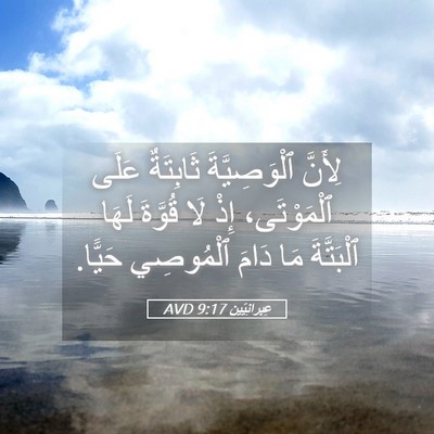Picture 05 - عِبرانِيّين 9:17 AVD - لِأَنَّ ٱلْوَصِيَّةَ - Bible Verse Picture