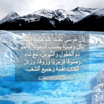 Picture 05 - عِبرانِيّين 9:19 AVD - لِأَنَّ مُوسَى بَعْدَمَا - Bible Verse Picture