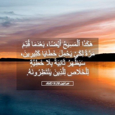 Picture 05 - عِبرانِيّين 9:28 AVD - هَكَذَا ٱلْمَسِيحُ - Bible Verse Picture