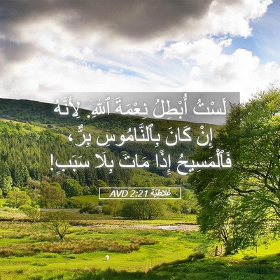 Picture 05 - غَلاطِيَّة 2:21 AVD - لَسْتُ أُبْطِلُ نِعْمَةَ - Bible Verse Picture