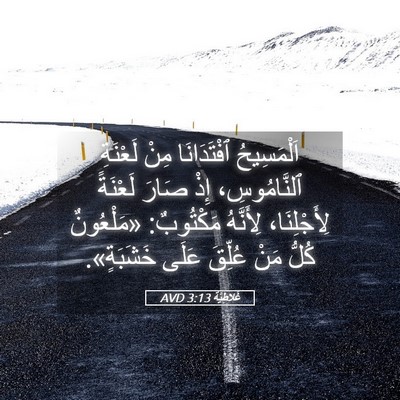 Picture 05 - غَلاطِيَّة 3:13 AVD - اَلْمَسِيحُ ٱفْتَدَانَا - Bible Verse Picture
