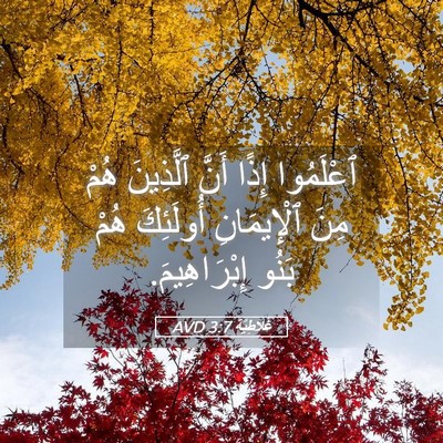 Picture 05 - غَلاطِيَّة 3:7 AVD - ٱعْلَمُوا إِذًا أَنَّ - Bible Verse Picture