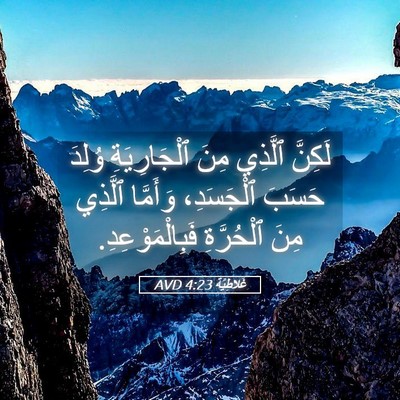 Picture 05 - غَلاطِيَّة 4:23 AVD - لَكِنَّ ٱلَّذِي مِنَ - Bible Verse Picture