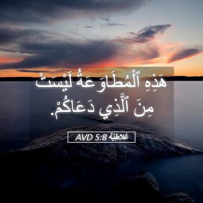 Picture 05 - غَلاطِيَّة 5:8 AVD - هَذِهِ ٱلْمُطَاوَعَةُ - Bible Verse Picture