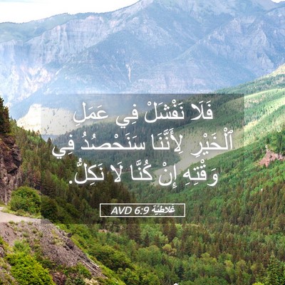 Picture 05 - غَلاطِيَّة 6:9 AVD - فَلَا نَفْشَلْ فِي عَمَلِ - Bible Verse Picture