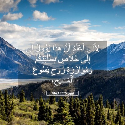 Picture 05 - فِيلِبِّي 1:19 AVD - لِأَنِّي أَعْلَمُ أَنَّ - Bible Verse Picture