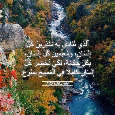 Picture 05 - كُولُوسِي 1:28 AVD - ٱلَّذِي نُنَادِي بِهِ - Bible Verse Picture