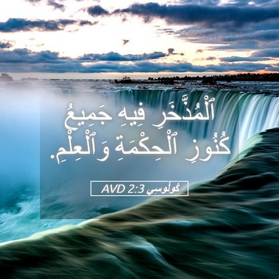 Picture 05 - كُولُوسِي 2:3 AVD - ٱلْمُذَّخَرِ فِيهِ - Bible Verse Picture