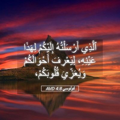 Picture 05 - كُولُوسِي 4:8 AVD - ٱلَّذِي أَرْسَلْتُهُ - Bible Verse Picture