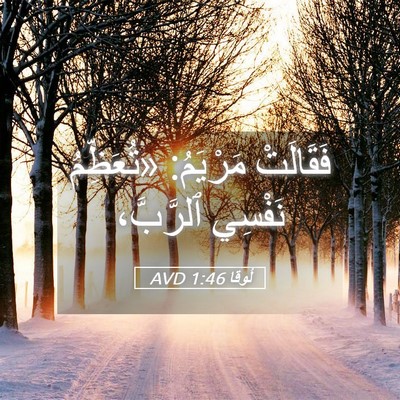 Picture 05 - لُوقا 1:46 AVD - فَقَالَتْ مَرْيَمُ: - Bible Verse Picture