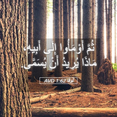 Picture 05 - لُوقا 1:62 AVD - ثُمَّ أَوْمَأُوا إِلَى - Bible Verse Picture