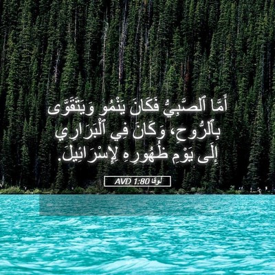 Picture 05 - لُوقا 1:80 AVD - أَمَّا ٱلصَّبِيُّ فَكَانَ - Bible Verse Picture