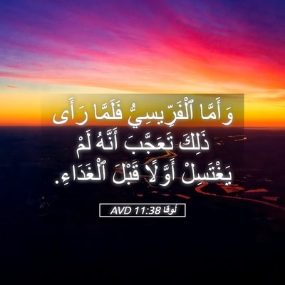 Picture 05 - لُوقا 11:38 AVD - وَأَمَّا ٱلْفَرِّيسِيُّ - Bible Verse Picture