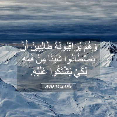 Picture 05 - لُوقا 11:54 AVD - وَهُمْ يُرَاقِبُونَهُ - Bible Verse Picture