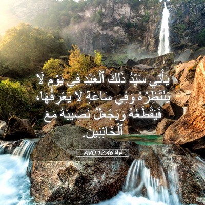 Picture 05 - لُوقا 12:46 AVD - يَأْتِي سَيِّدُ ذَلِكَ - Bible Verse Picture