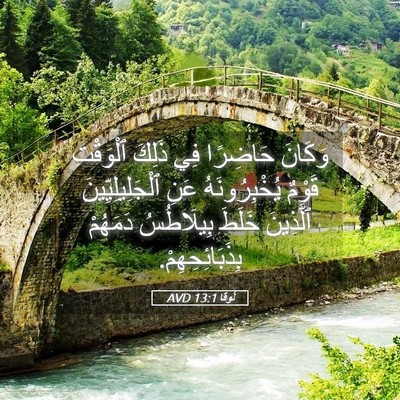 Picture 05 - لُوقا 13:1 AVD - وَكَانَ حَاضِرًا فِي - Bible Verse Picture