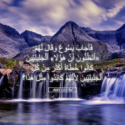 Picture 05 - لُوقا 13:2 AVD - فَأجَابَ يَسُوعُ وَقَالَ - Bible Verse Picture