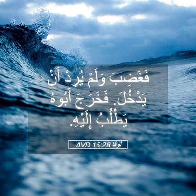 Picture 05 - لُوقا 15:28 AVD - فَغَضِبَ وَلَمْ يُرِدْ - Bible Verse Picture