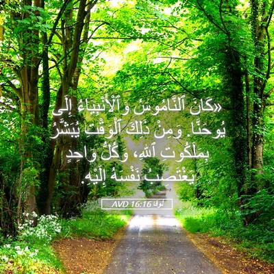 Picture 05 - لُوقا 16:16 AVD - «كَانَ ٱلنَّامُوسُ - Bible Verse Picture