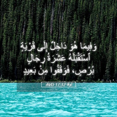 Picture 05 - لُوقا 17:12 AVD - وَفِيمَا هُوَ دَاخِلٌ - Bible Verse Picture