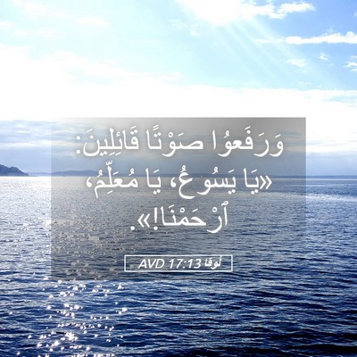 Picture 05 - لُوقا 17:13 AVD - وَرَفَعوُا صَوْتًا - Bible Verse Picture
