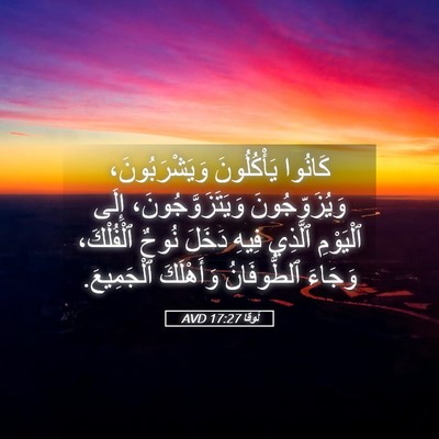 Picture 05 - لُوقا 17:27 AVD - كَانُوا يَأْكُلُونَ - Bible Verse Picture