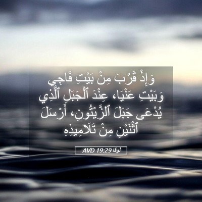 Picture 05 - لُوقا 19:29 AVD - وَإِذْ قَرُبَ مِنْ بَيْتِ - Bible Verse Picture