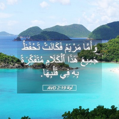 Picture 05 - لُوقا 2:19 AVD - وَأَمَّا مَرْيَمُ - Bible Verse Picture