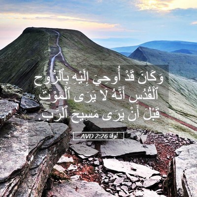 Picture 05 - لُوقا 2:26 AVD - وَكَانَ قَدْ أُوحِيَ - Bible Verse Picture