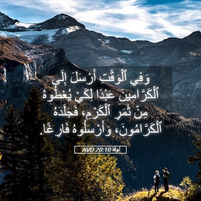Picture 05 - لُوقا 20:10 AVD - وَفِي ٱلْوَقْتِ أَرْسَلَ - Bible Verse Picture