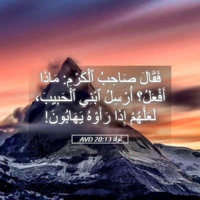 Picture 05 - لُوقا 20:13 AVD - فَقَالَ صَاحِبُ ٱلْكَرْمِ: - Bible Verse Picture